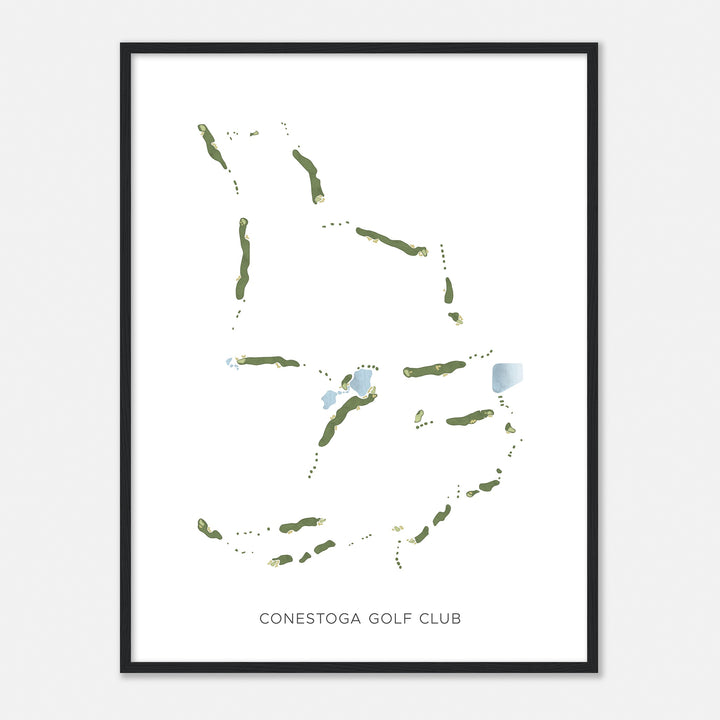 Print of Conestoga Golf Club Modern Map