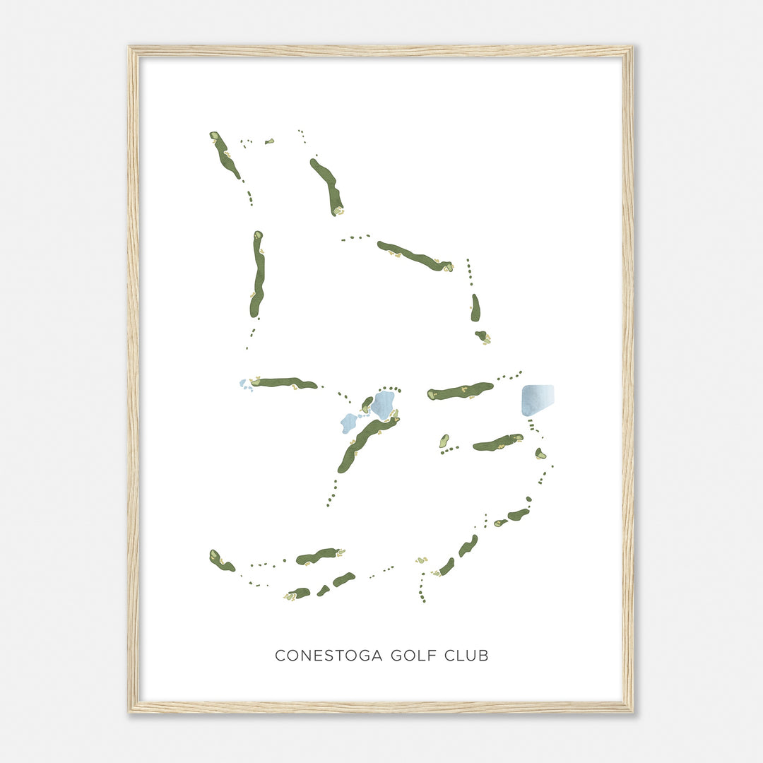 Print of Conestoga Golf Club Modern Map