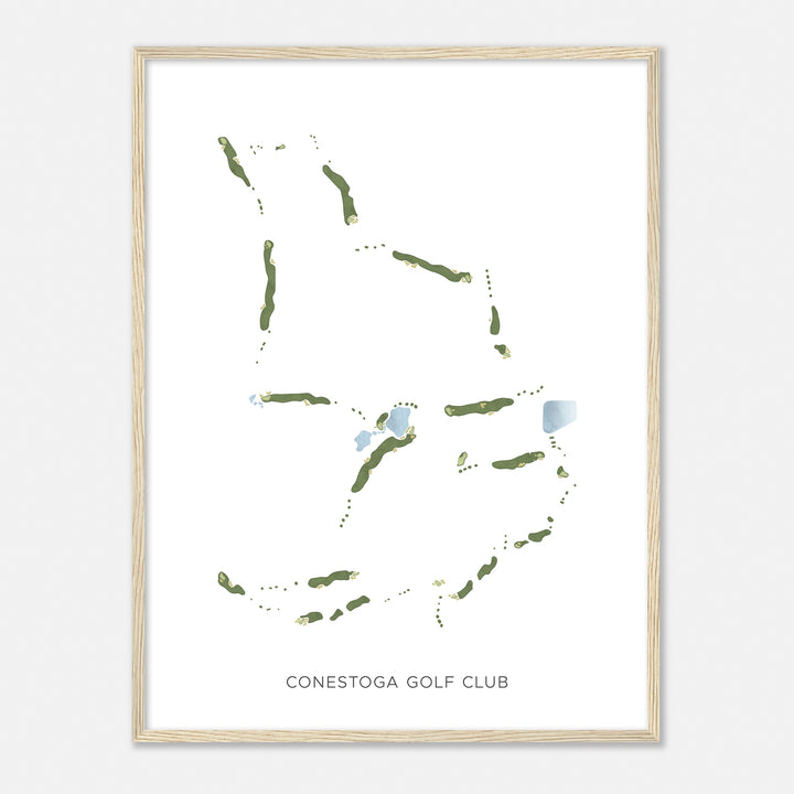 Print of Conestoga Golf Club Modern Map
