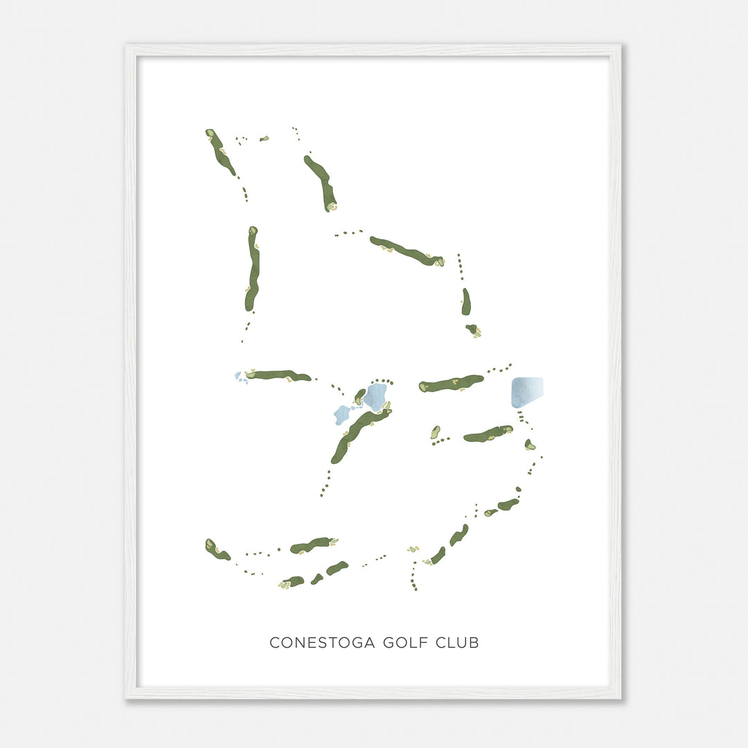 Print of Conestoga Golf Club Modern Map
