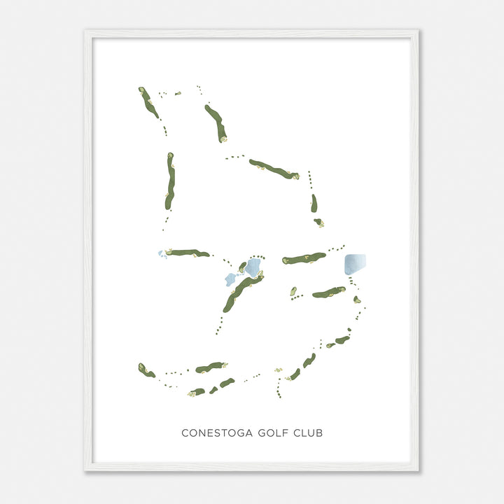 Print of Conestoga Golf Club Modern Map