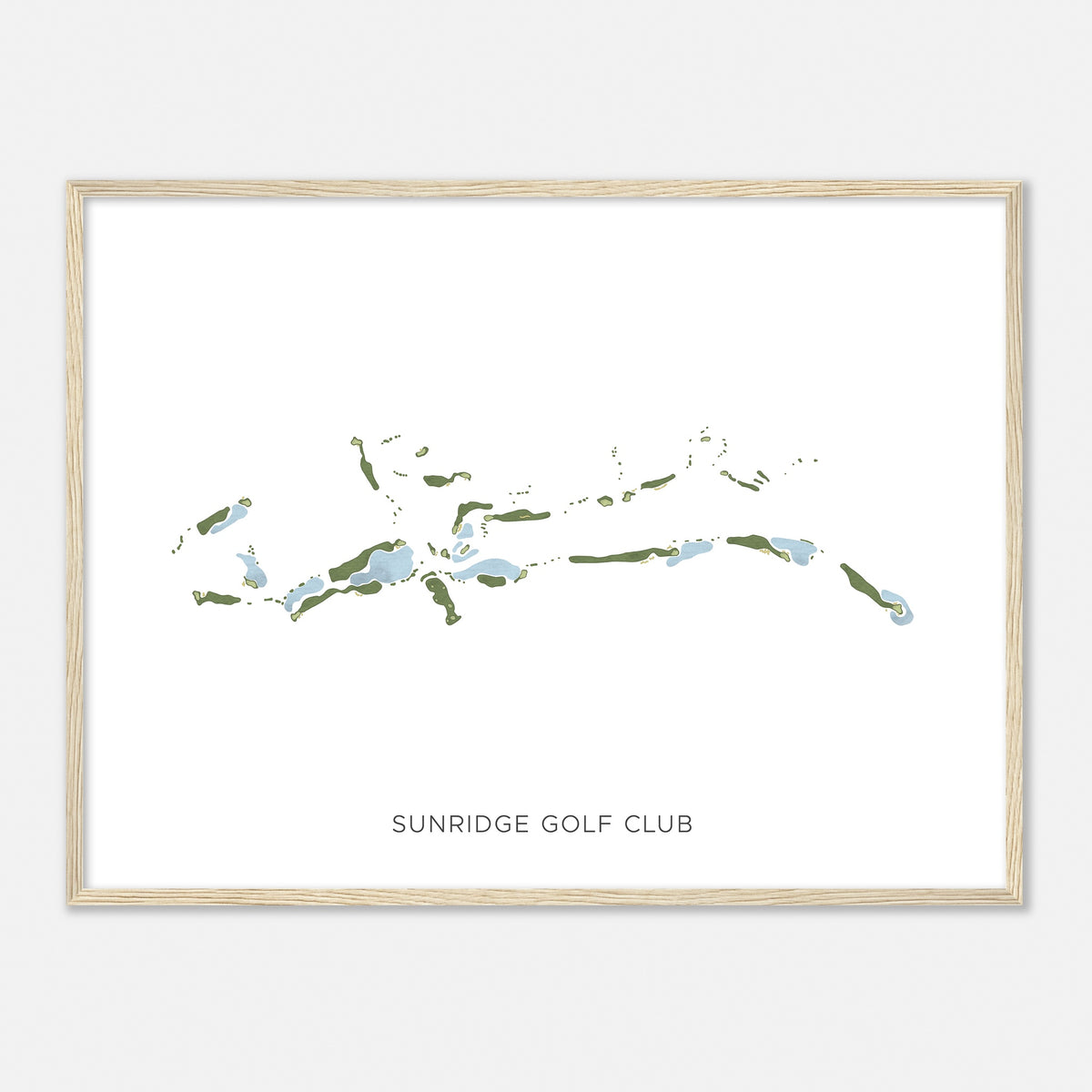 Print of Sunridge Golf Club Modern Map