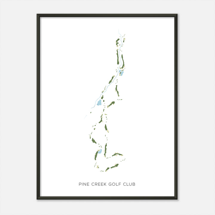 Print of Pine Creek Golf Club Modern Map