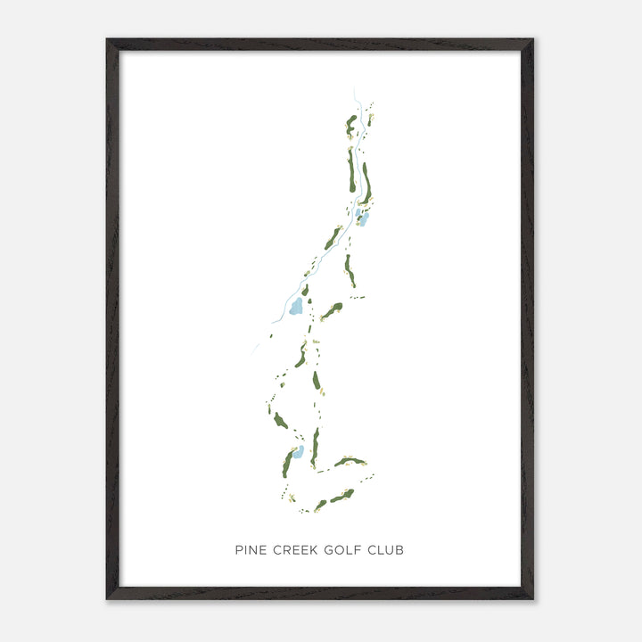 Print of Pine Creek Golf Club Modern Map