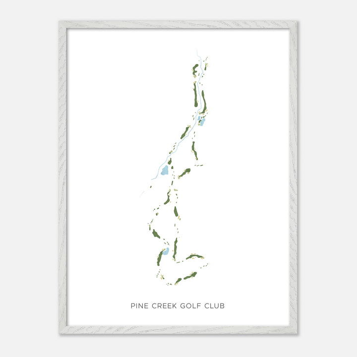 Print of Pine Creek Golf Club Modern Map