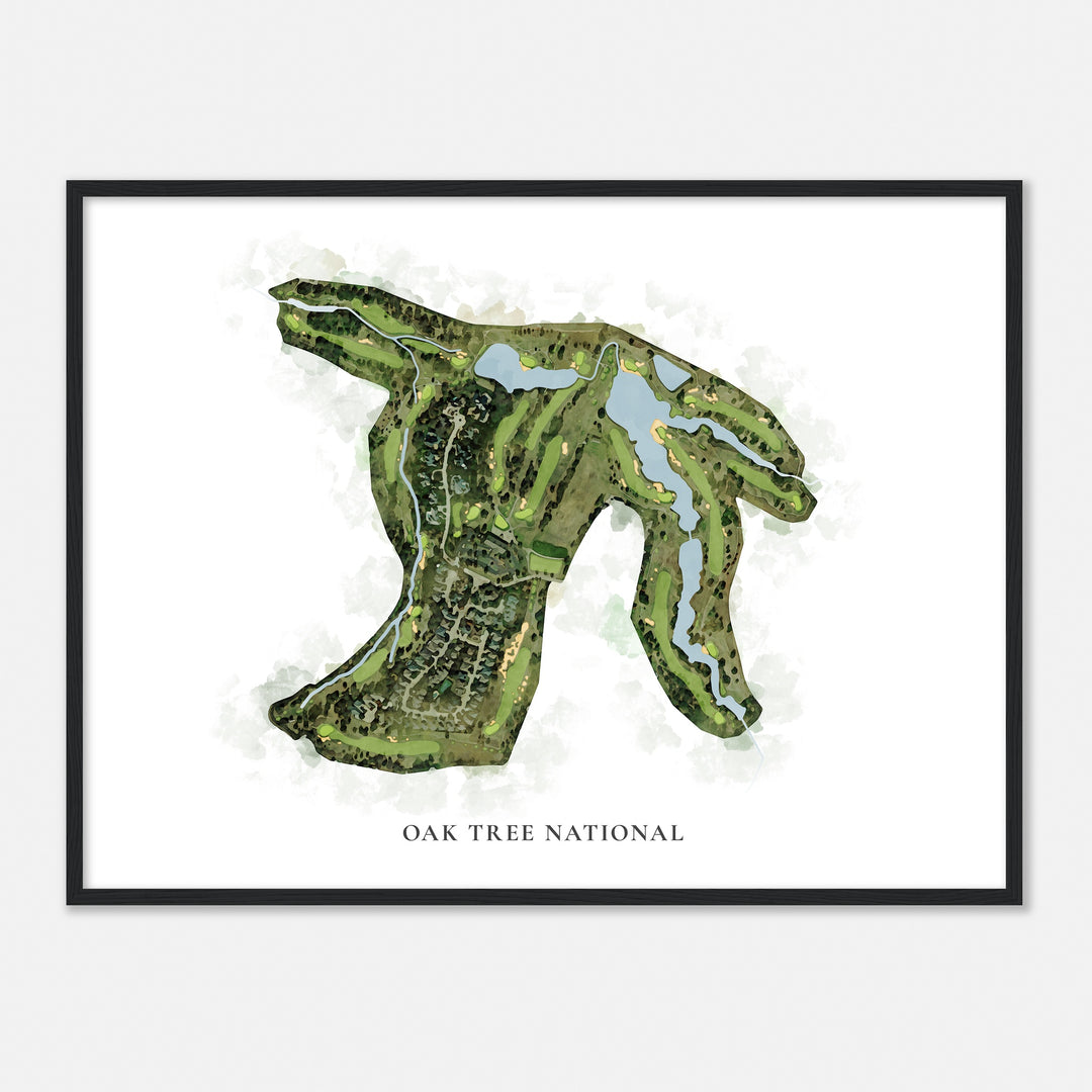 Print of Oak Tree National Classic Map