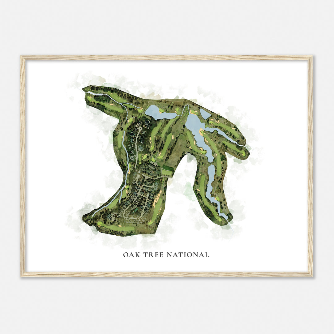 Print of Oak Tree National Classic Map