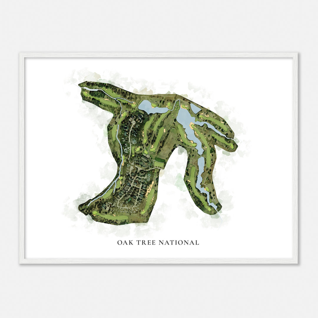 Print of Oak Tree National Classic Map