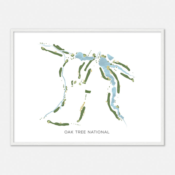 Print of Oak Tree National Modern Map