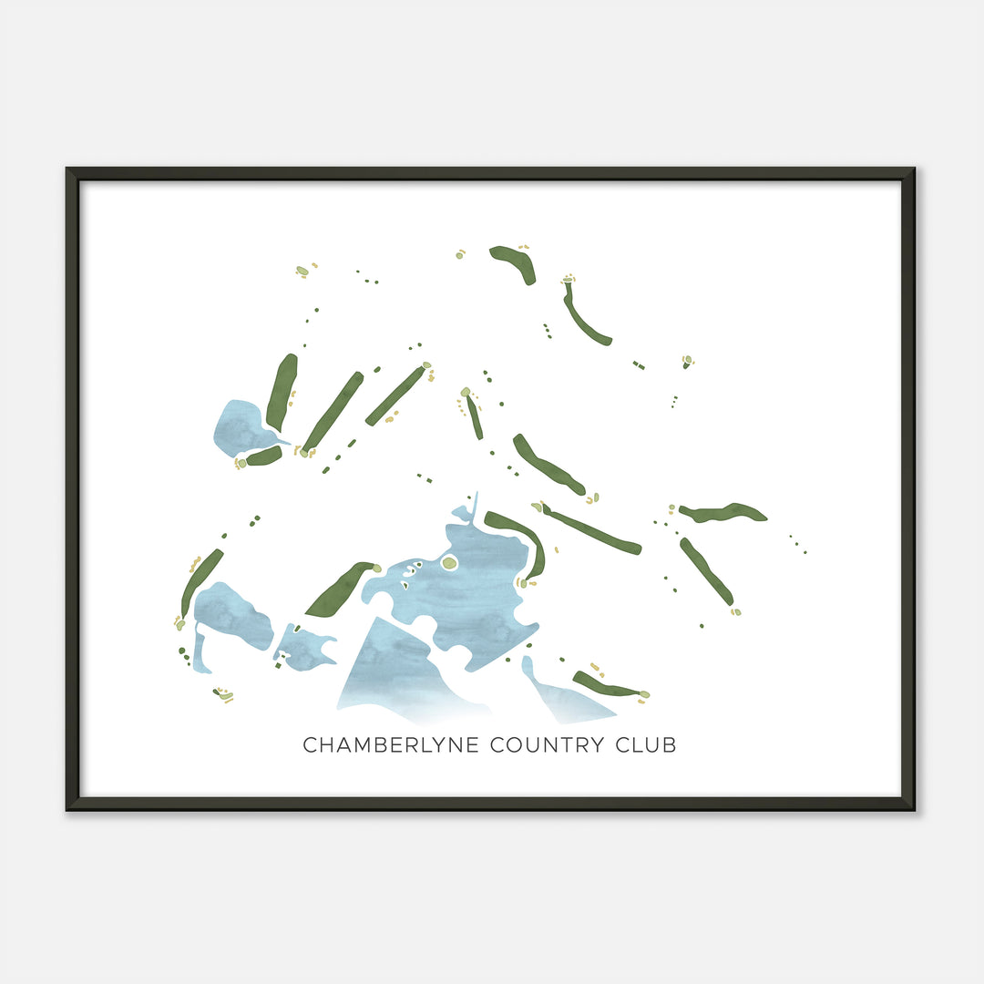 Print of Chamberlyne Country Club Modern Map