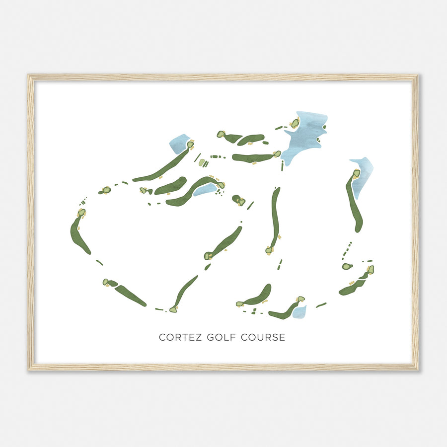 Print of Cortez Golf Course Modern Map