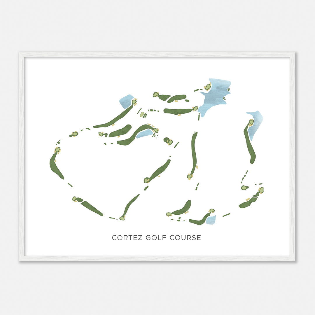 Print of Cortez Golf Course Modern Map