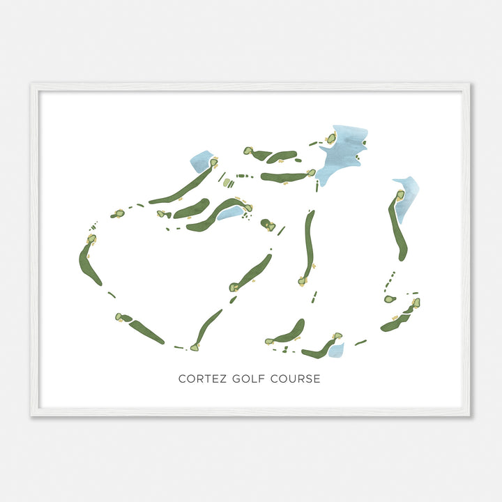 Print of Cortez Golf Course Modern Map