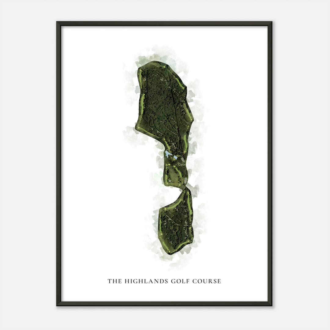 Print of The Highlands Golf Course Classic Map