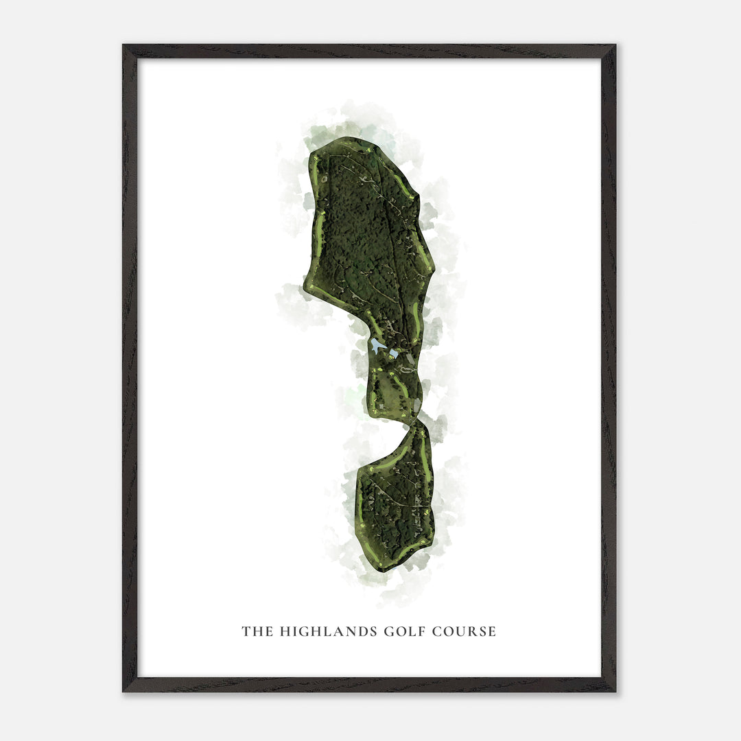 Print of The Highlands Golf Course Classic Map