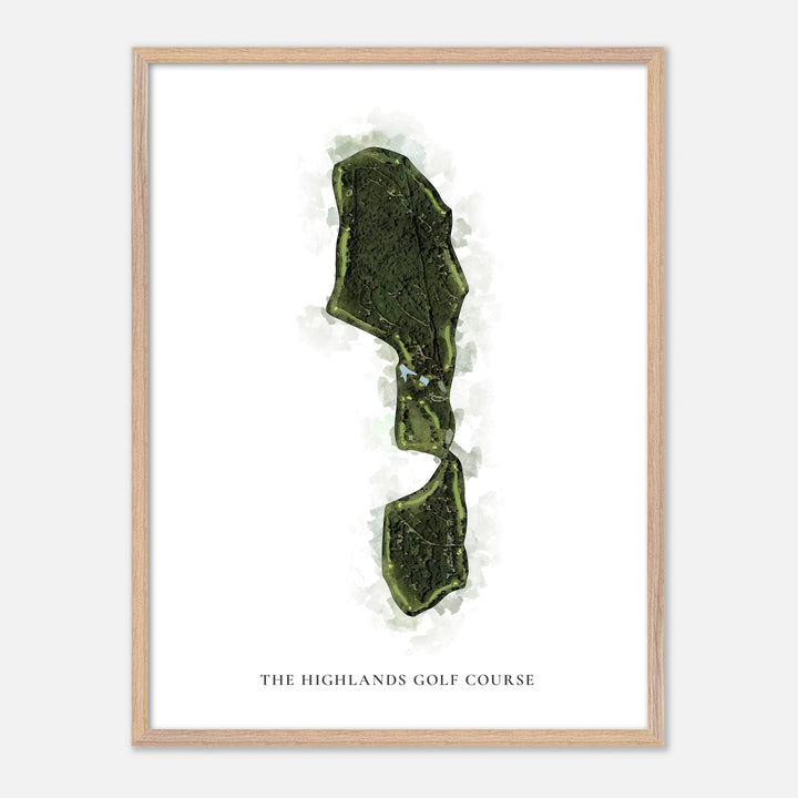 Print of The Highlands Golf Course Classic Map