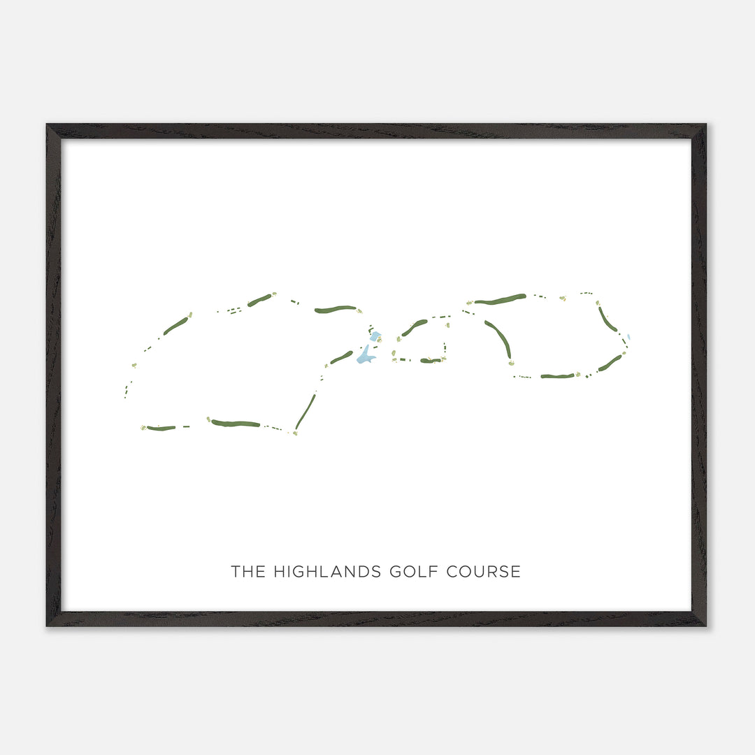 Print of The Highlands Golf Course Modern Map