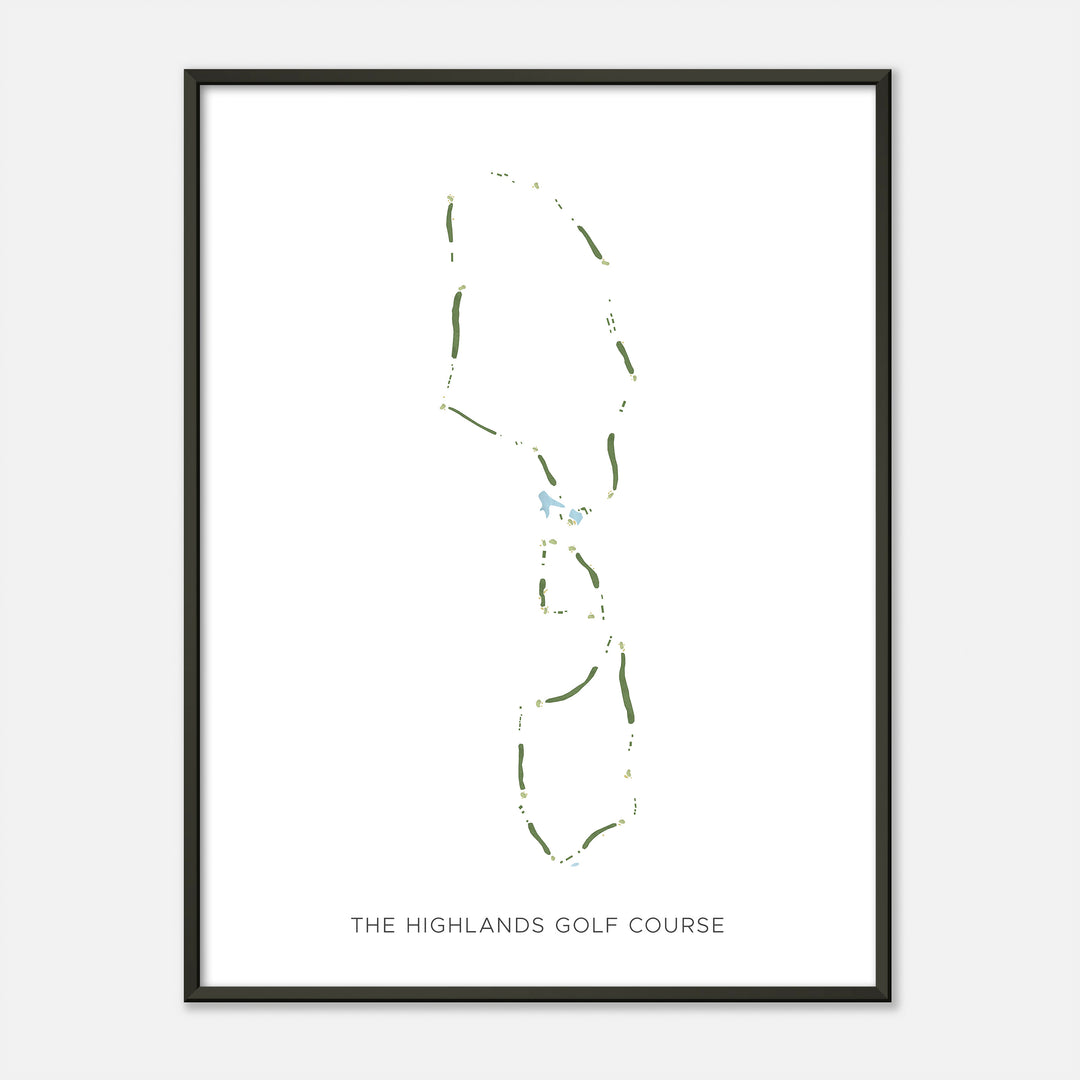 Print of The Highlands Golf Course Modern Map
