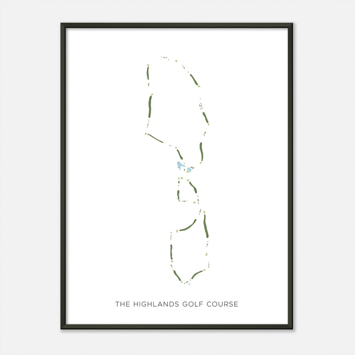 Print of The Highlands Golf Course Modern Map