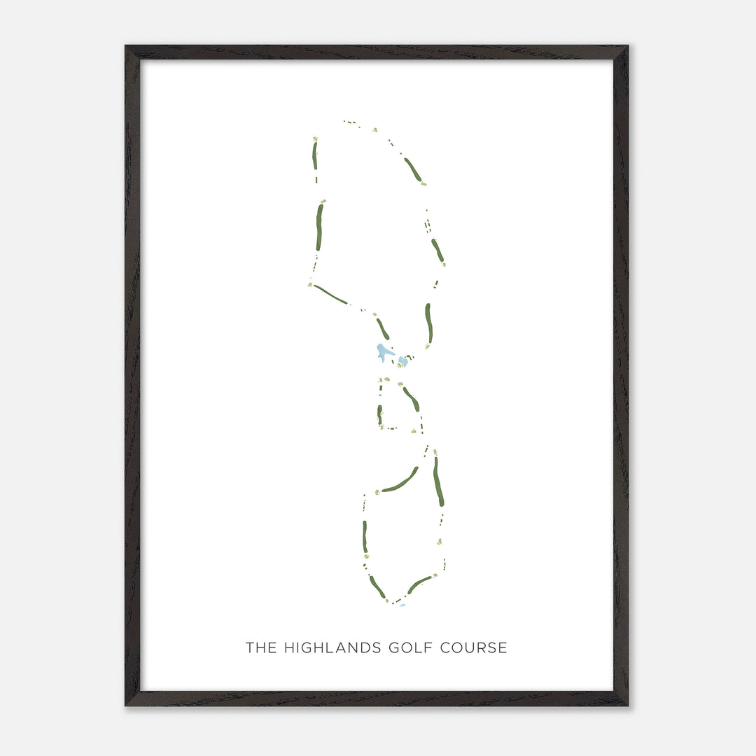 Print of The Highlands Golf Course Modern Map