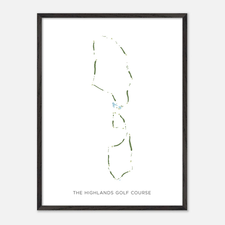 Print of The Highlands Golf Course Modern Map