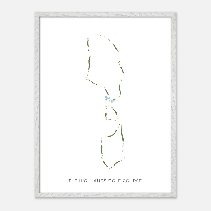 Print of The Highlands Golf Course Modern Map