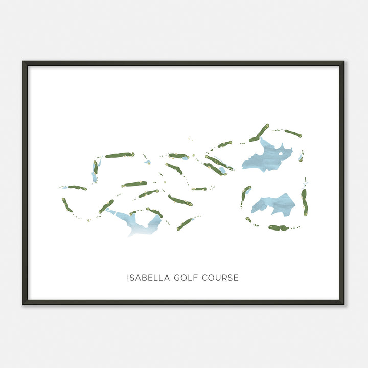 Print of Isabella Golf Course Modern Map