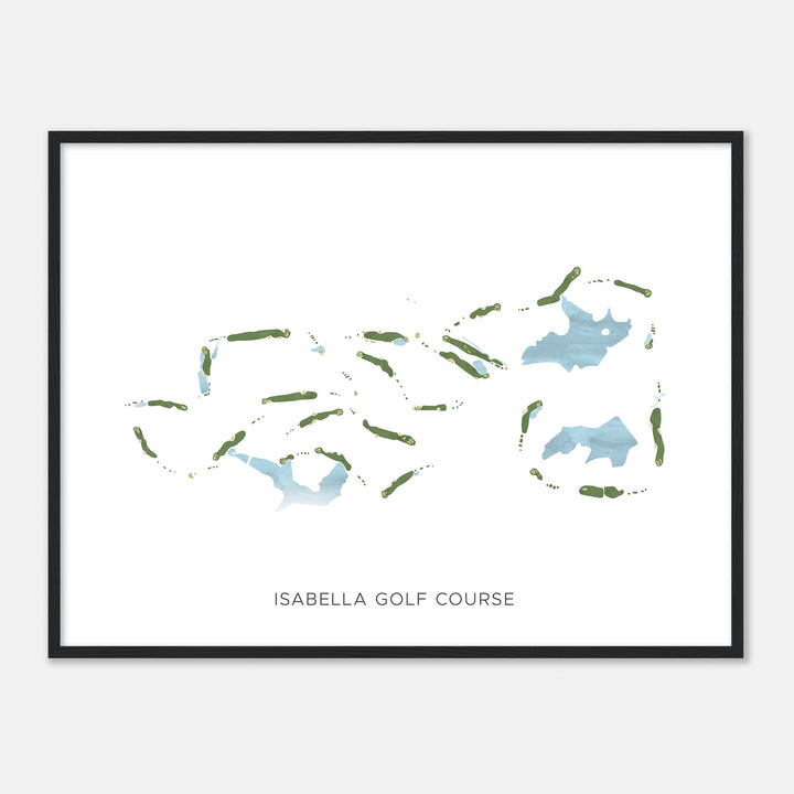 Print of Isabella Golf Course Modern Map