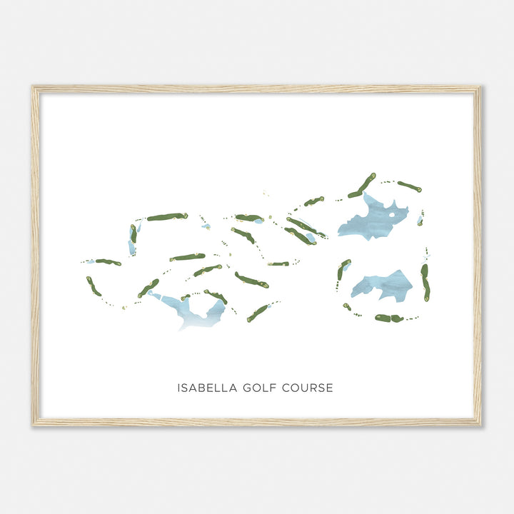 Print of Isabella Golf Course Modern Map