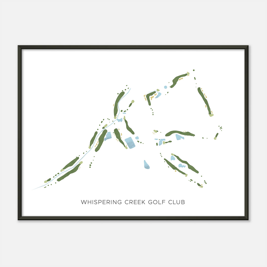 Print of Whispering Creek Golf Club Modern Map