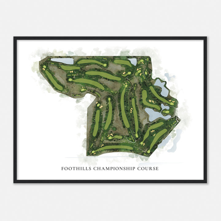 Print of Foothills Championship Course Classic Map