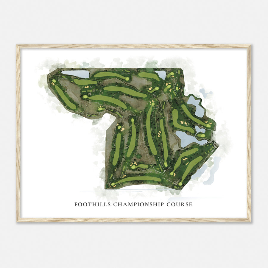 Print of Foothills Championship Course Classic Map