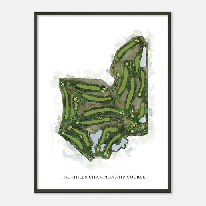 Print of Foothills Championship Course Classic Map