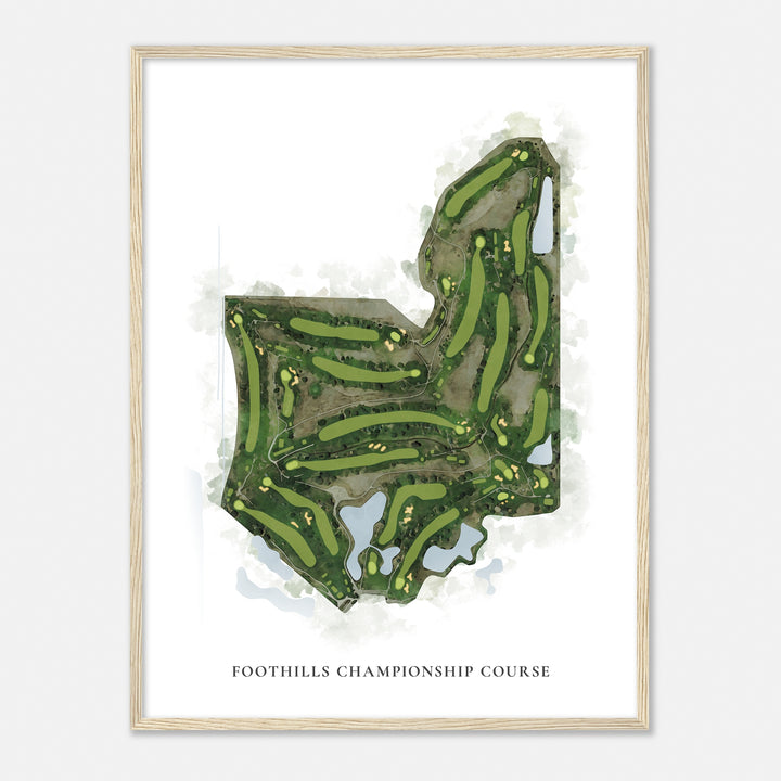 Print of Foothills Championship Course Classic Map
