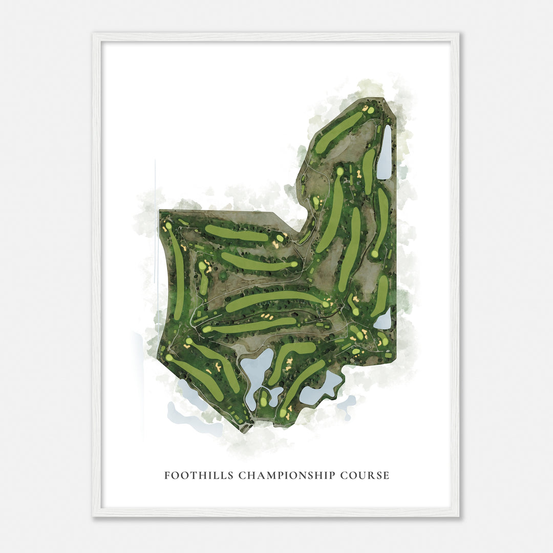 Print of Foothills Championship Course Classic Map