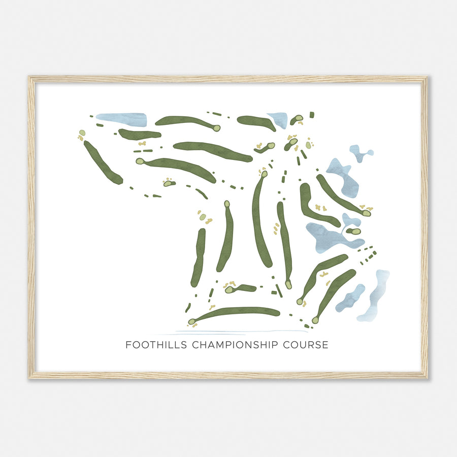 Print of Foothills Championship Course Modern Map