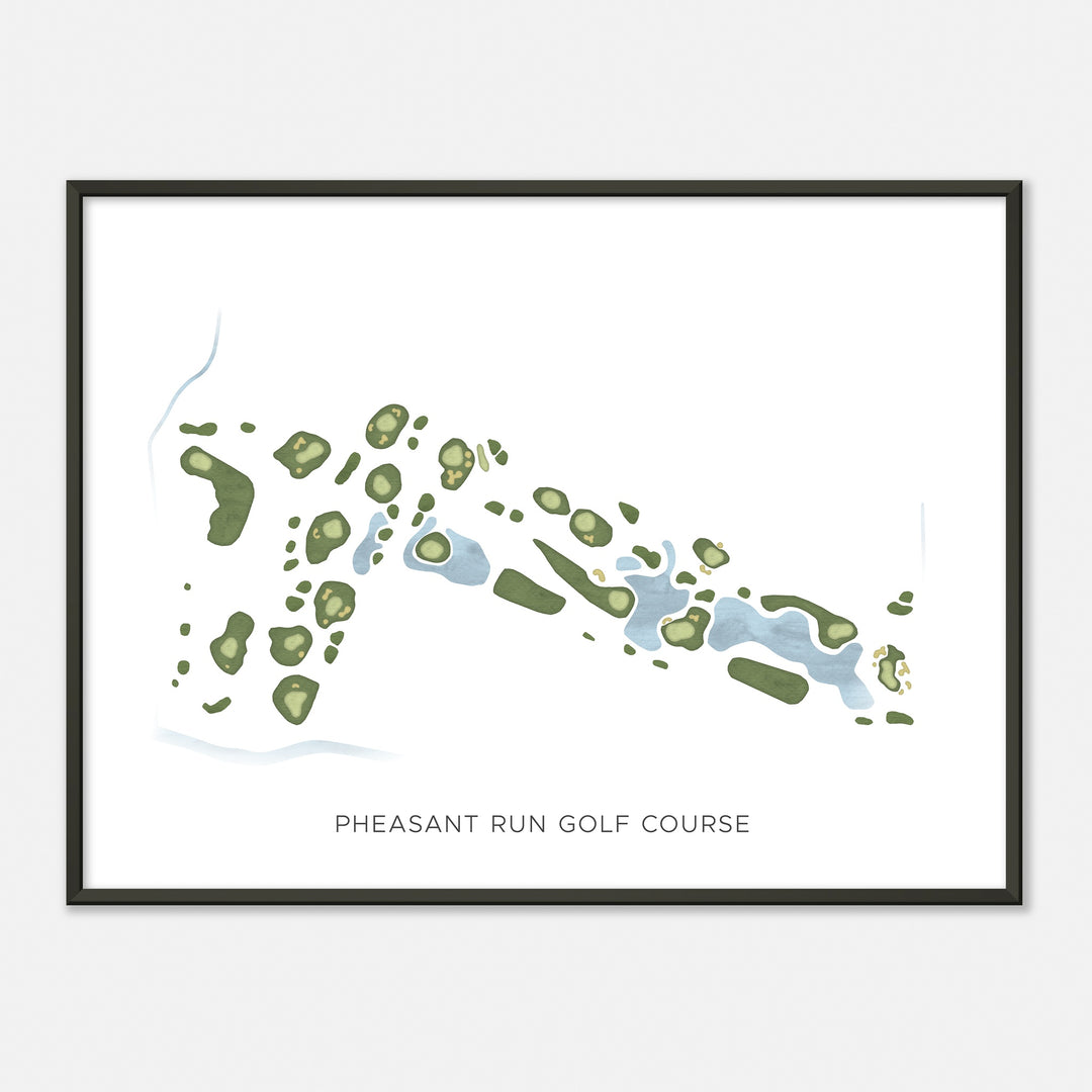 Print of Pheasant Run Golf Course Modern Map