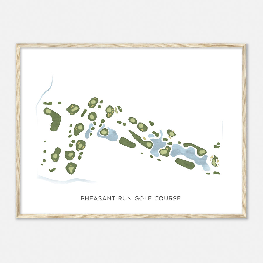 Print of Pheasant Run Golf Course Modern Map