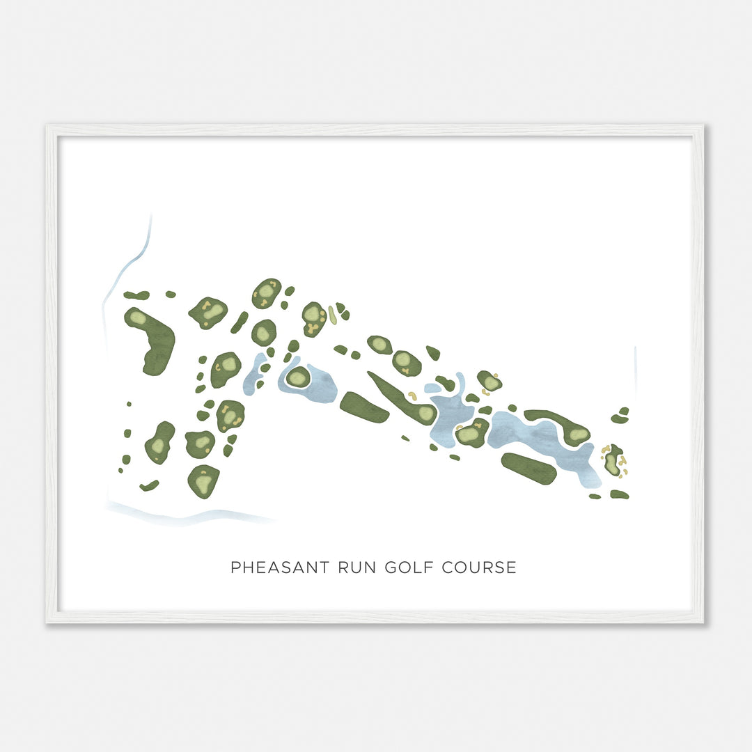 Print of Pheasant Run Golf Course Modern Map