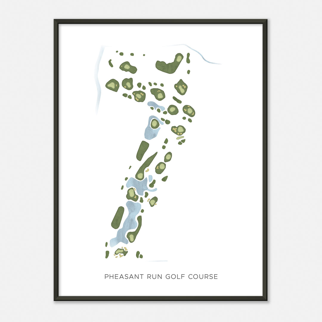 Print of Pheasant Run Golf Course Modern Map