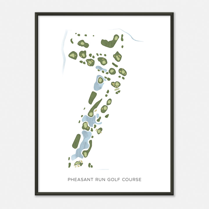 Print of Pheasant Run Golf Course Modern Map