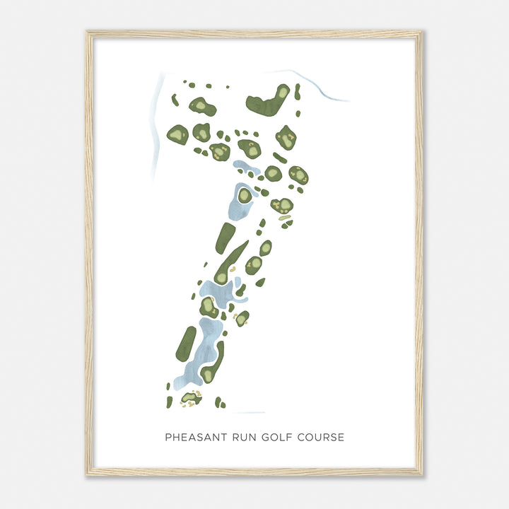 Print of Pheasant Run Golf Course Modern Map