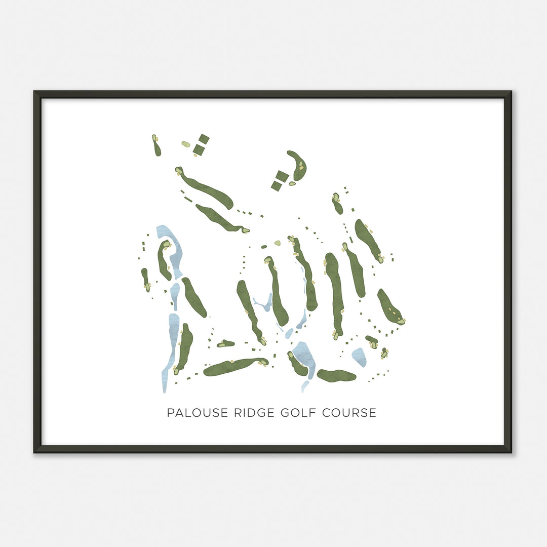 Print of Palouse Ridge Golf Course Modern Map