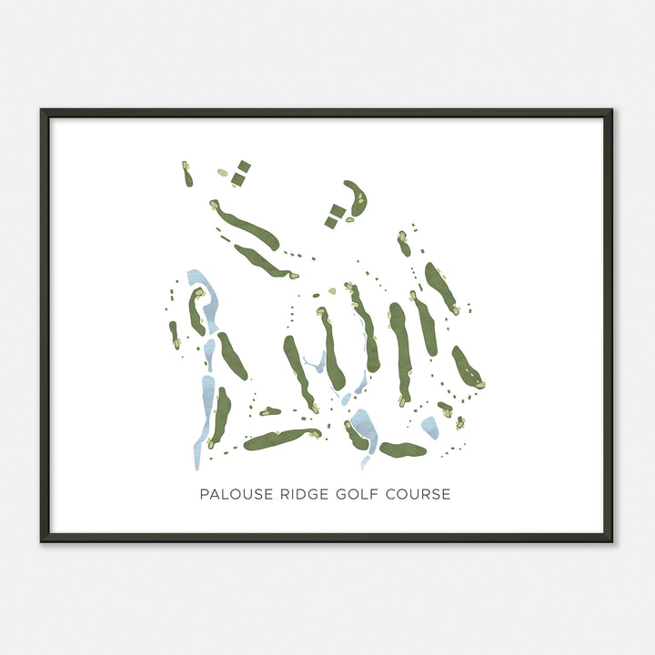 Print of Palouse Ridge Golf Course Modern Map