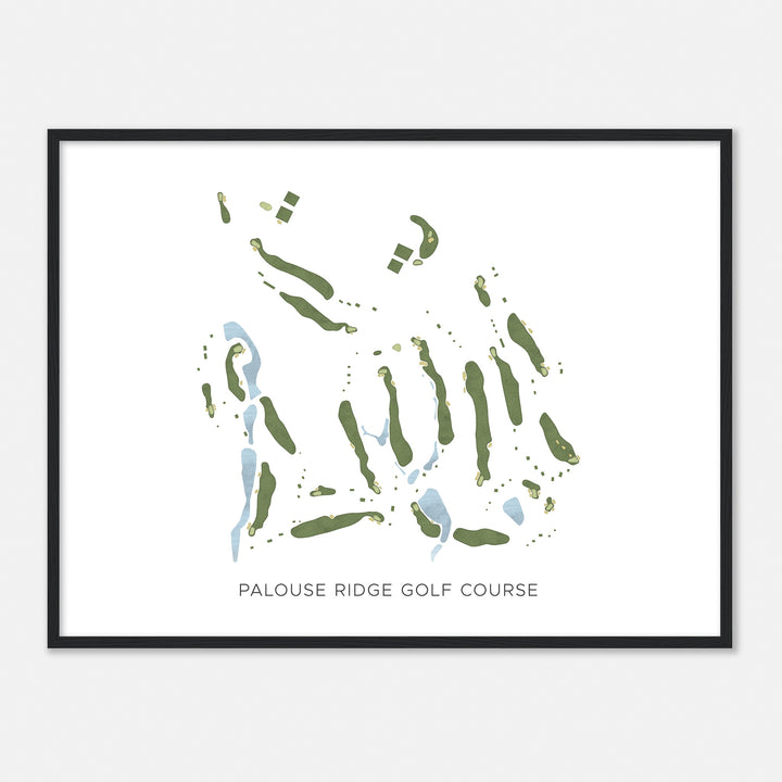 Print of Palouse Ridge Golf Course Modern Map