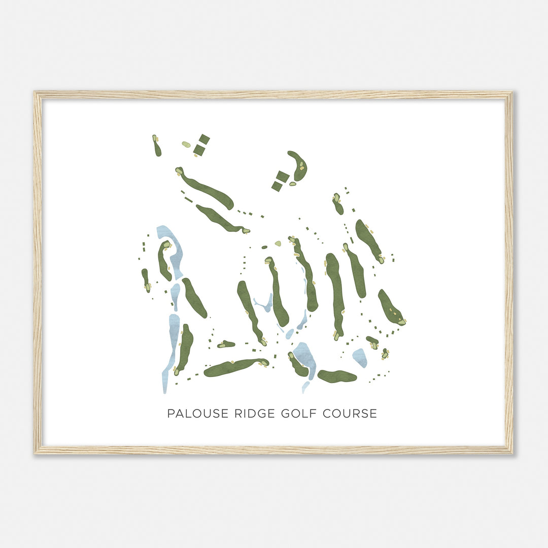 Print of Palouse Ridge Golf Course Modern Map