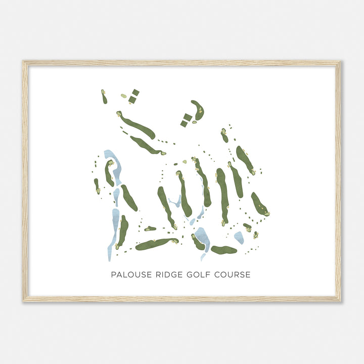 Print of Palouse Ridge Golf Course Modern Map