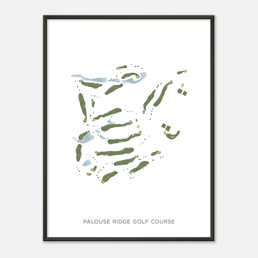 Print of Palouse Ridge Golf Course Modern Map