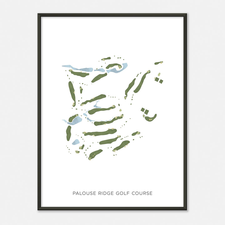 Print of Palouse Ridge Golf Course Modern Map