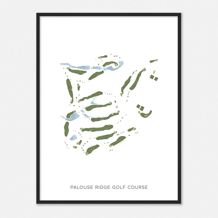 Print of Palouse Ridge Golf Course Modern Map